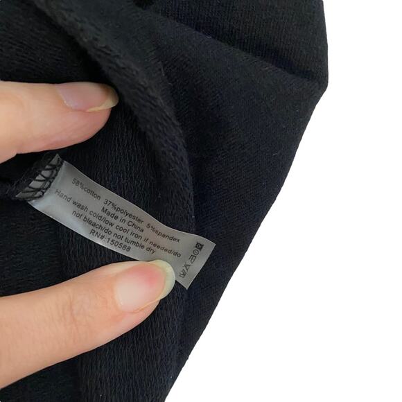 Anthropologie Sundays Two Black Neil Beaded Sweatshirt With Ruffle Detail,Size L - Picture 11 of 12